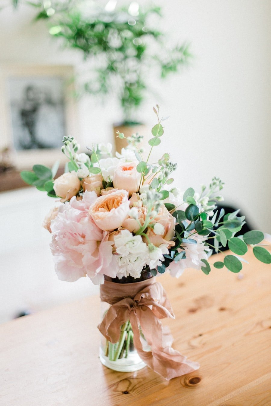 Dried and preserved floral arrangement